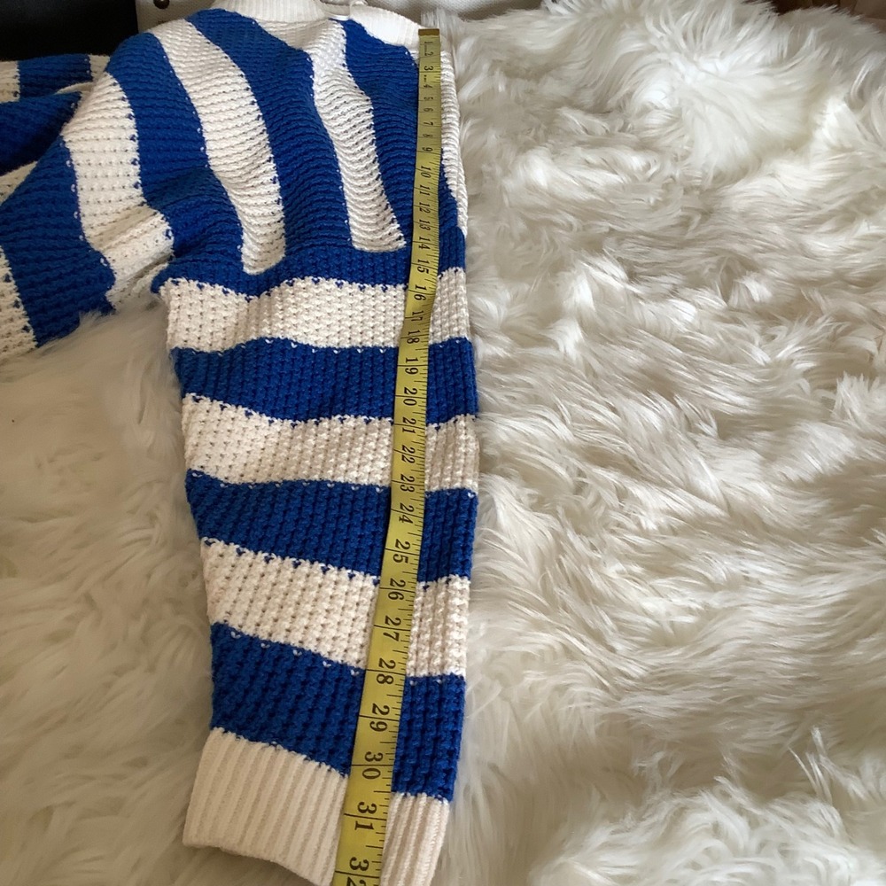 Sonoma Goods For Life Womens 3X Blue White Striped Knit Button Front Cardigan - Picture 7 of 12